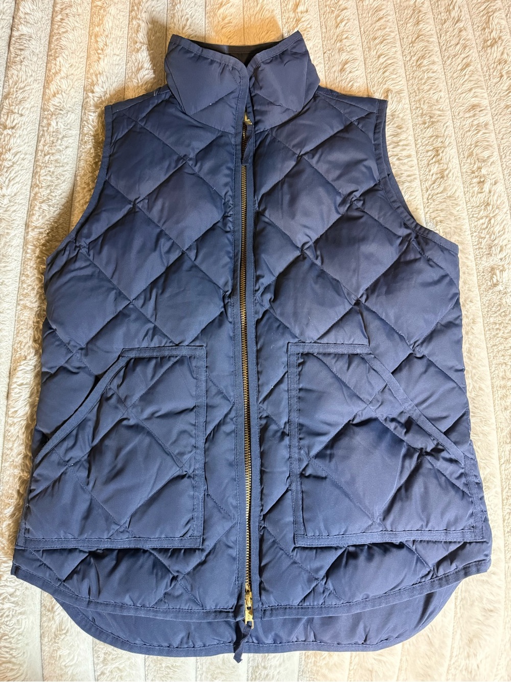 J. Crew Dark Navy Blue Quilted Puffer Vest Size XS